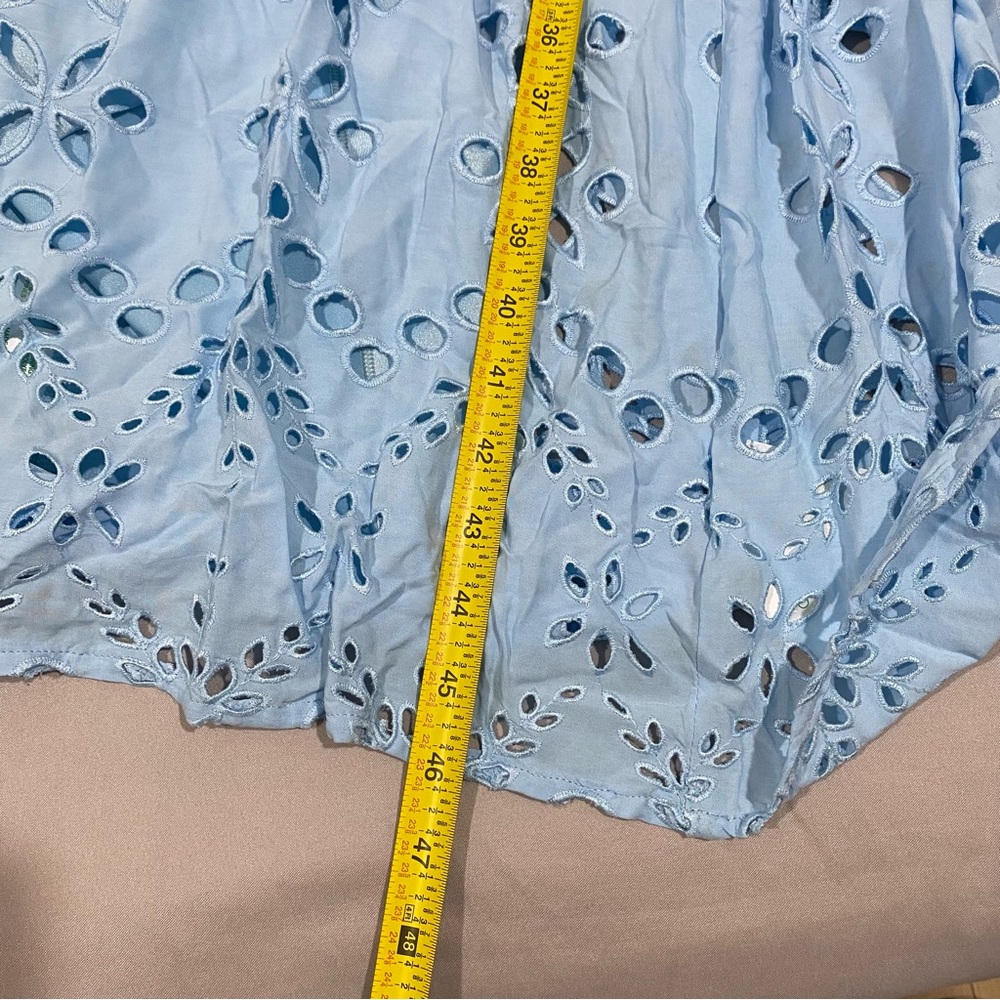 LILLY PULITZER Zia Long Sleeve Eyelet Midi Dress in Hydra Blue - Picture 14 of 16